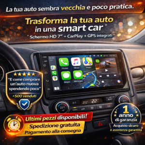 Autoradio Universale Android 7" Double DIN – Smart, Multifunzione e con CarPlay